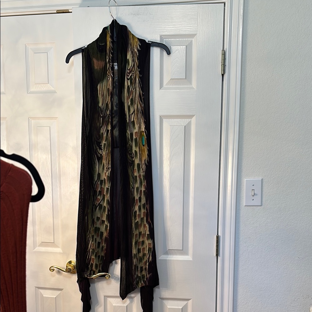 Stylish Black and Multicolor Vest